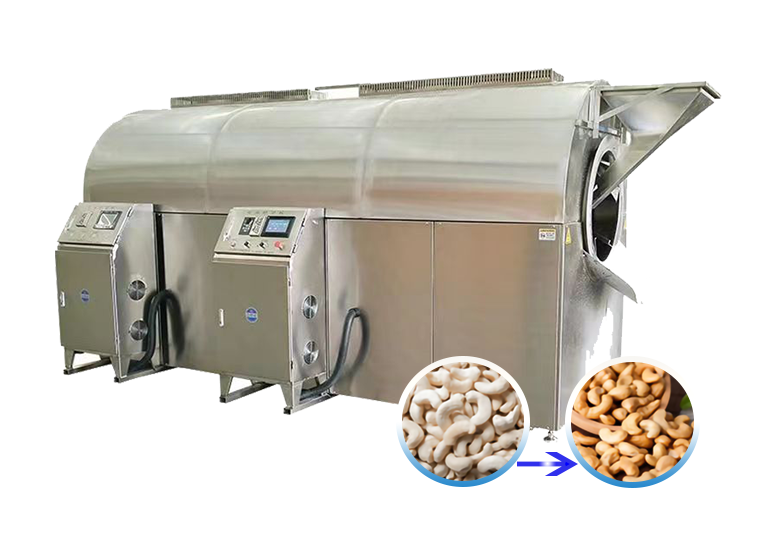 Electromagnetic roasting machine for nuts